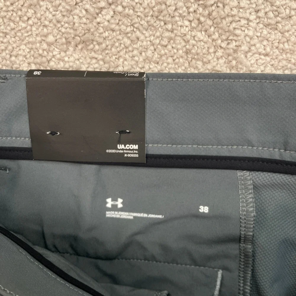 Under Armour Mens 38 UA Tech Short Gray 10 Inch Inseam Golf Performance 1350071